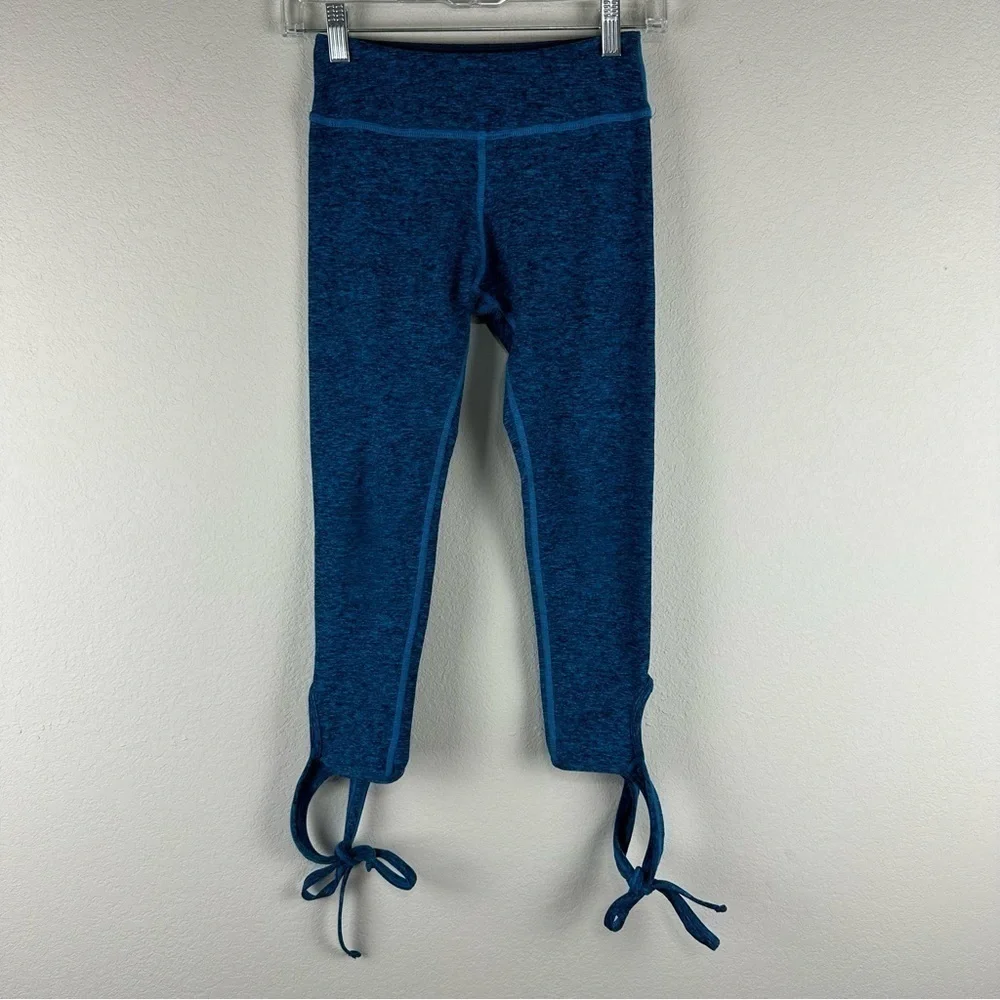 Beyond Yoga Blue Space Dye Tie Cropped Leggings Size 2